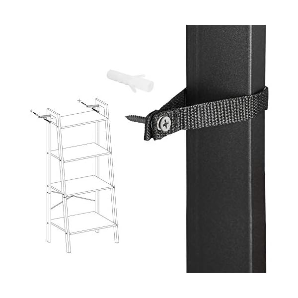 VASAGLE Standing shelf, bookshelves, 4 levels ladder shelf, sturdy metal for the frame - Image 10