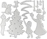 Stanzschablonen für Kartenherstellung, Motiv: Weihnachtsbaum, für Bastelarbeiten, Scrapbooking, Fotoalbum, dekorative Prägepapier-Stanzformen für Kartengestaltung