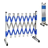 Tragbare Barriere, Barrikadentor, Sicherheitsbarriere mit Rollen, erweiterbare mobile Barrikade, zweireihiger Bogen, Kettenbarrieren (L 300 cm, H 120 cm)