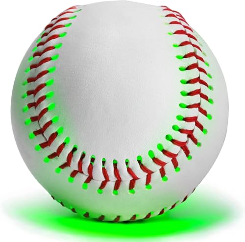 JIOBOLION Glow in The Dark Baseball - Rechargeable LED Light Up Ball with 6 Color Changing Modes | Regulation Size & Weight for Kids, Teens, Adults & Baseball Fans