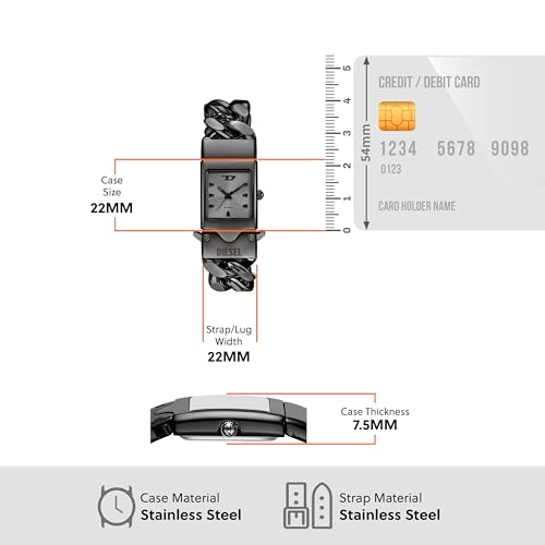 Image of Diesel Spiked Black Watch DZ4691