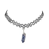 LUX ACCESSORIES Quartz Tattoo Choker Necklace