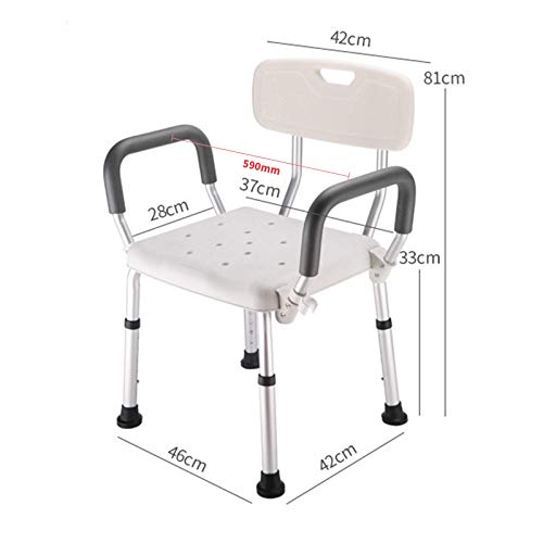Chaise de douche pour personnes âgées de qualité supérieure avec aide au dos