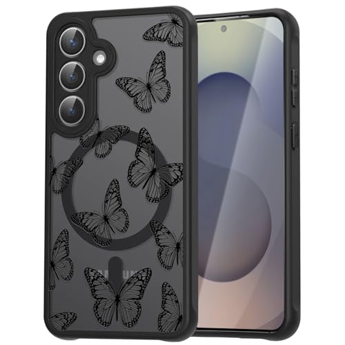 Coque motif papillon Samsung S26 Plus cadeau esthétique femme
