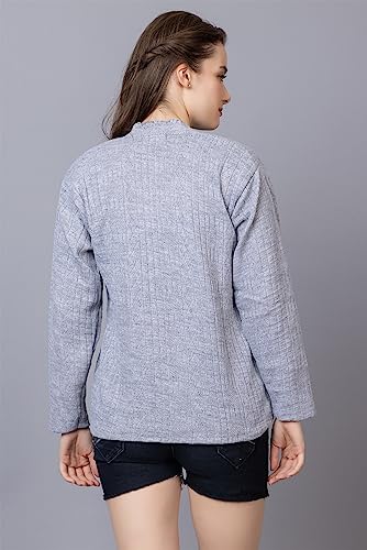 Image of Wear lusso Women Sweater for Winter Woolen Acrylic Full Sleeves V Neck Stylish Design Cardigan Girls /Ladies