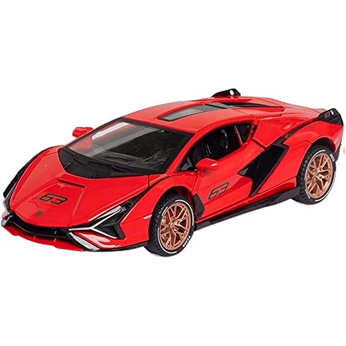 Image of DARVICE 1:32 Sian63 Die Cast Metal Car Scale Model Alloy Diecast Metal Car with Light Sound Openable Door Pullback Toy Car for Kids Best Gifts Toys for Boys