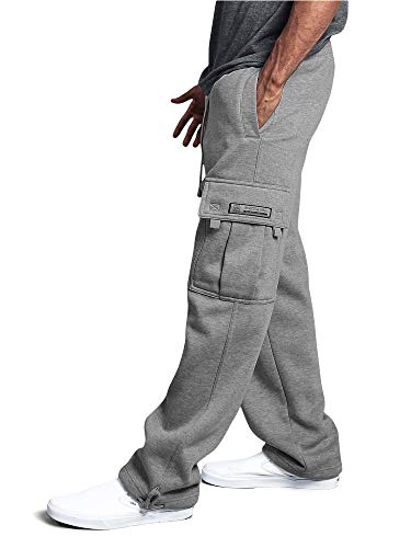 G-Style USA Men's Solid Fleece Heavyweight Cargo Pants4