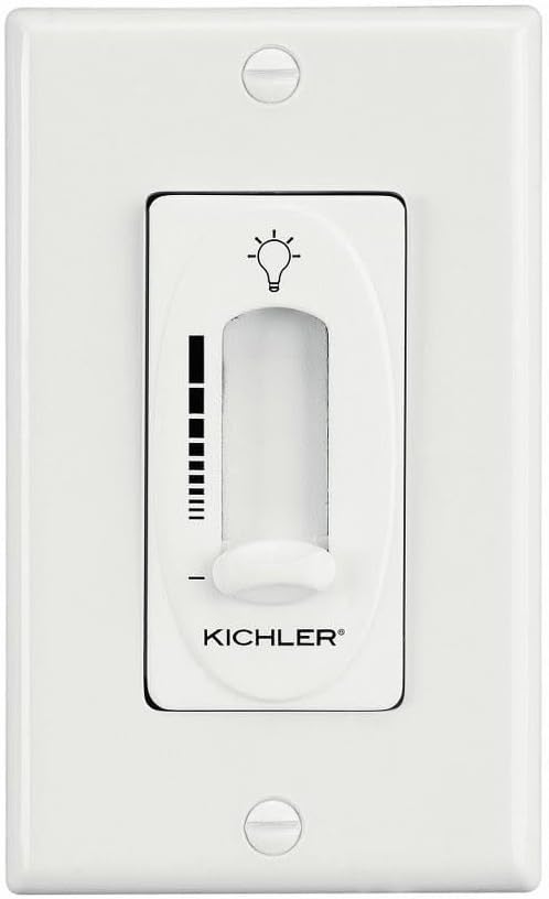 Kichler 337011WH Accessory Fan Light Dimmer Control, White, 5.5-Inch