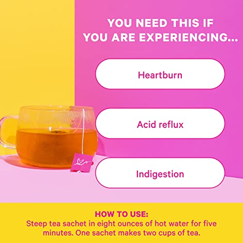 Pink Stork Heartburn Tea: Lemon Mint, 100% Organic, Heartburn Pregnancy Relief + Reduce Indigestion + Acid Reflux, Women-Owned, 30 Cups, Packaging May Vary #TOP1