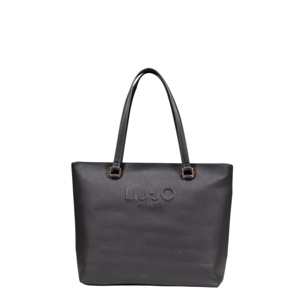 Sac à épaule Liu Jo Halona en version anthracite grand format cabas