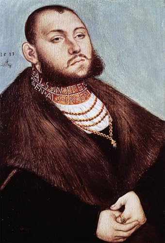 Toile Lucas Cranach l'Ancien - Portrait de Frédéric de Saxe Torgau - Tableau Bureau 60x90cm