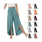 damen sommerhose 7/8 🍒🍒Material: Diese mode Leinenhose Damen ist aus Baumwollmischung und Leinen, leicht und weich, Das hält Sie den ganzen Tag lang bequem.