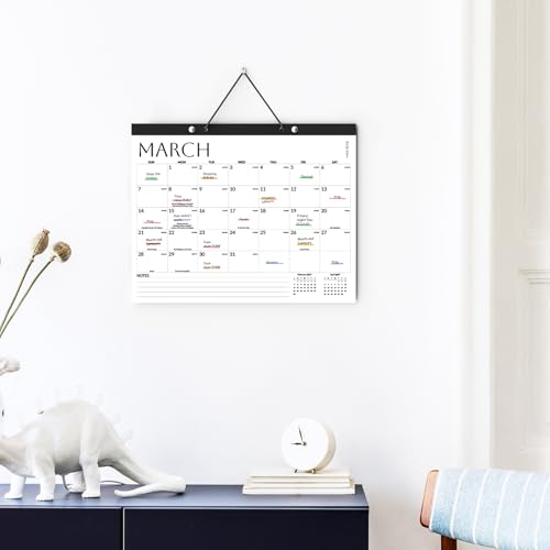 Image of SUNEE Desk Calendar 2026-2027, 14.5 inch x 11.5 inch, 18-Month Monthly Desk Calendar from Jul. 2026 - Dec. 2027, Academic Desk Calendar for Teacher, School, White