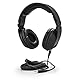 Reloop RHP-20 Knight DJ-Kopfhörer inkl. Tragetasche (drehbar & klappbar, Mini-XLR-zu-6,3mm-Klinke-Kabel 3m) schwarz