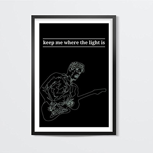 Postergully Where The Light is John Mayer Wall Art Laminated Frame 12