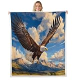 Águila Manta Cobija Cálida Transpirable Frazada para Dormitorio Mascota Sillón 100x125cm