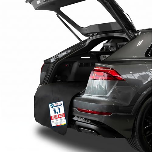 LIONSTRONG® Ladekantenschutz Kofferraum [GEPOLSTERT & WASSERDICHT] – Universelle Schutzmatte geeignet vom Kleinwagen bis zum SUV – Kofferraumschutz Auto Hund – Kratzfest und rutschfest