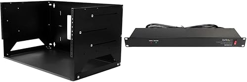 Miniatura 9 de StarTech.com Rack de red de marco abierto de 4U con estante integrado, profundidad ajustable de 2 postes (12 a 18 pulgadas), 75.2 libras