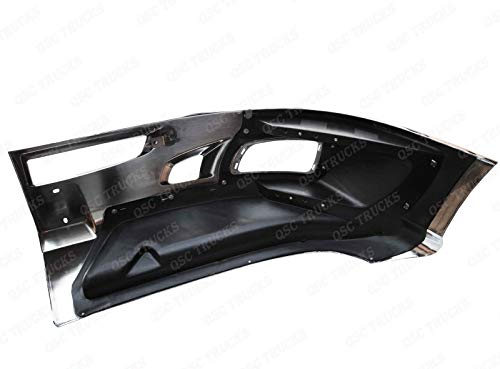 Qsc Chrome Bumper Corner Left Right Pair + Deer Guard + Grille For Kenworth T660 #TOP4