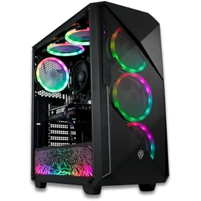 XUM Legend Gaming PC &ndash; AMD Ryzen 5 5500, NVIDIA RTX 5060 8GB, 32GB DDR4 RAM, 500GB NVMe SSD + 1TB HDD, 700W PSU, WiFi, RGB Lighting, Windows 11 &ndash; VR Ready, Streaming Ready Gaming Desktop