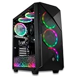 XUM Legend Gaming PC – AMD Ryzen 5 5500, NVIDIA RTX 5060 8GB, 32GB DDR4 RAM, 500GB NVMe SSD + 1TB HDD, 700W PSU, WiFi, RGB Lighting, Windows 11 – VR Ready, Streaming Ready Gaming Desktop