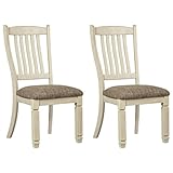 Signature Design by Ashley Bolanburg 20' Upholstered Dining Room Chair, Set of 2, Antique White