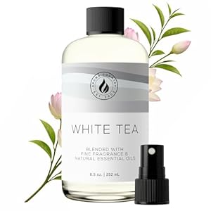 Aroma Country White Tea Diffuser Oil – Luxury Essential Oils for Diffuser Refill & Air Freshener Room Spray, Long-Lasting, Natural Home Fragrance and Hotel Scent for Diffusers & Machines (8.5 Fl Oz)