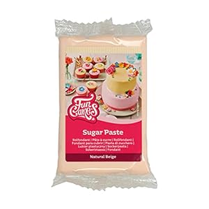 FunCakes Rolfondant Natural Beige: Makkelijk in gebruik, Glad, Flexibel, Zacht en Plooibaar, Perfect voor Cake…