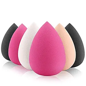 ABE Blend-itude beauty sponge-Spicy Pink II Easy to clean, maintain & store II latex-free sponge II Suitable for Sensitive Skin(pack of 6)(light pink color)