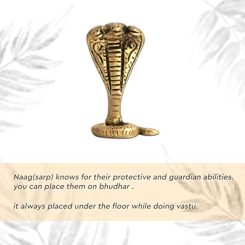 Image of Brass Snake Statue |Vastu Shastra | Feng Shui Products | Home Decor | Showpiece | Decorative Items | Vastu Remedy | Shiv Ji Product | Pack of 3