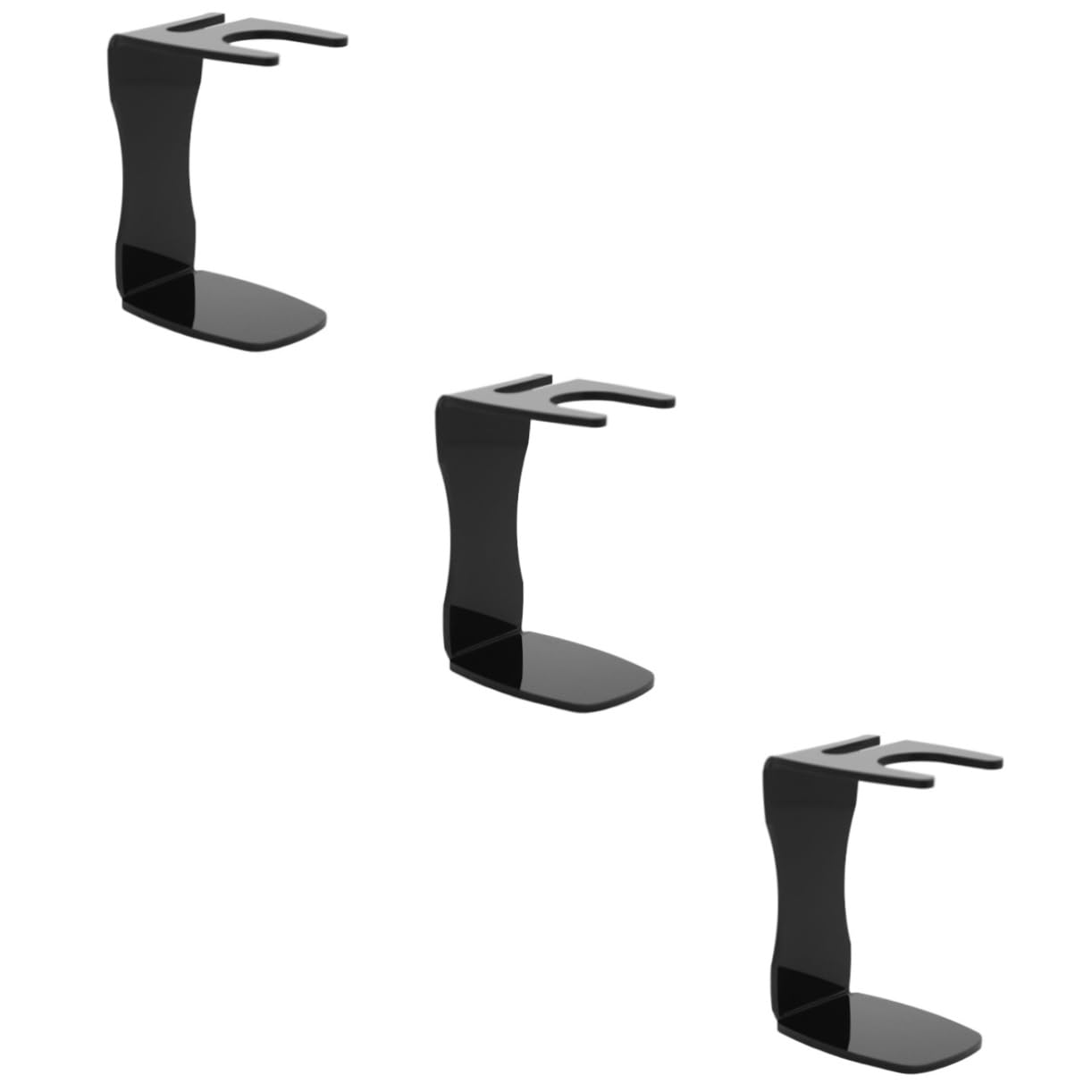 Healeved 3pièces Support De Blaireau à Raser Acrylique Organisateur Traditionnel Pour Et Utilisation Support De Rasoir Et Élégant Modèle No