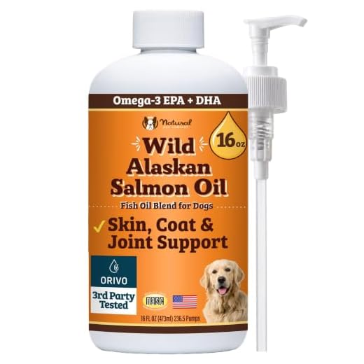 Natural Dog Company Wild Alaskan Salmon Oil Formula with Omega 3, Fish Oil for Dogs Supplement, Skin & Coat Dog Oil, Itchy Relief, Immune Support for Joints & Heart, Liquid Food Topper, 16 oz.