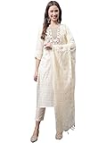 Nimbark Costume indien pakistanais Salwar Kameez pour femme prêt à porter - Robe punjabi indienne - Robe de fête Patiala, Blanc cassé_2, X-Large