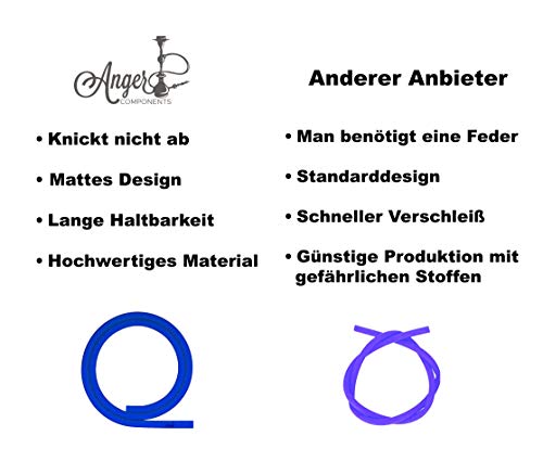 Shisha Schlauch silikon 1,5m, knickfest, Anger Components – Bild 6