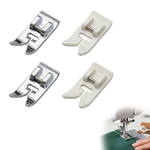 Zolara 4 Pièces Pied Presseur Machine à Coudre, Pied de Presseur de Téflon, Accessoires de Pied pour Machine à Coudre Multifonctions Domestique, pour...