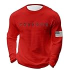 Wisgofre Freedom Shirt Turning Point USA T Shirt Long Sleeve Freedom Shirts for Men Graphic Tee White Black