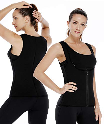 Nonecho Women Sauna Body Shaper Sweat Suit Sleeve Spa Cami Hot Neoprene Slimming Workout Vest Waist Trainer Top #TOP6