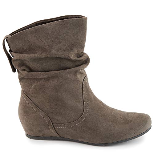 Xappeal Carney - Women's Slip On Casual Slouch Short Ankle Boot Grey, Size 12.0 Medium Width #TOP1