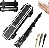 Giurui Tactical Slide Action Ballpoint Pen – Slide Action Pens, 3D Printed Novelty Pen, Refillable Smooth Ink Pens, Creative Novelty Writing Tool for Collectors and Office Desk Use (Black)