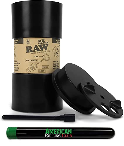 RAW Six Shooter | King Size | Loader/Filler for PreRolled Cones Includes Six ARC Saver Tubes