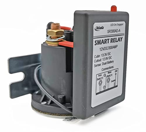 SiMaXuanCar 12V DC 300Amp Dual Battery Smart Relay Dual Battery Isolator for RV, Truck, Yacht, Boat, ATV, UTV and SUV,