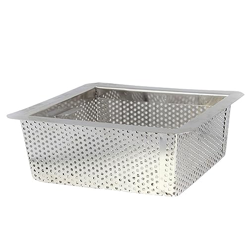 Cesto de acero inoxidable para desagüe de suelo 8.5x8.5x3"