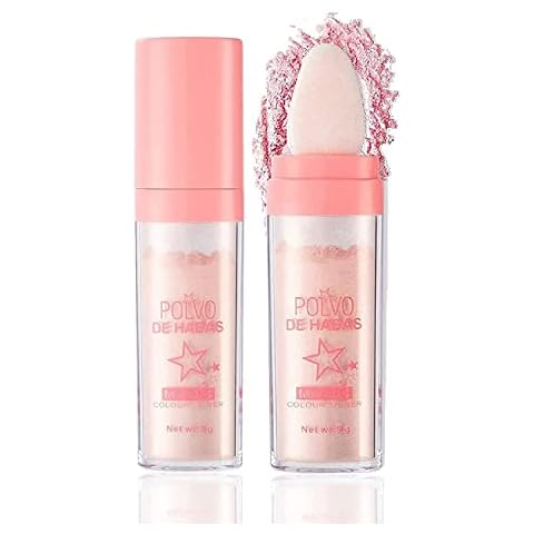 Hocossy Polvo De Hadas Highlight Patting Powder Stick, High Gloss Fairy Patting Puder, Haar Körper Glitzer Bombe, Gesicht Körper Highlighter Illuminating Powder Brighten Schimmer Puder Make-up Cover