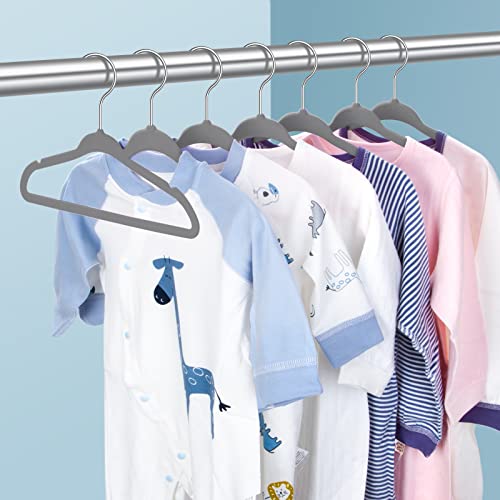 MOERKADA Pink Velvet Kids Hangers 50 Pack - 11" Ultra Thin Non-Slip Clothes Hangers for Baby/Toddler/Daycare | 360° Rotating Hooks, Space-Saving Nursery Organization by MOERKADA - Image 6