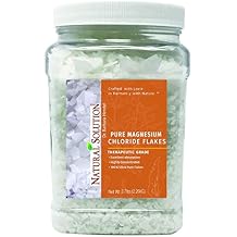 Natural Solution Magnesium Chloride Flakes 3.7 lbs | Pure Magnesium Bath Soak for Muscle Recovery, Stress Relief, and Relaxation | Therapeutic Grade Soaking Salt for Sore Muscles