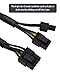 COMeap 8 Pin PCIe Splitter Cable, GPU VGA PCIe Female to Dual 8 Pin (6+2) Male PCI Express Power Adapter Braided Extension 9 inches (23cm)