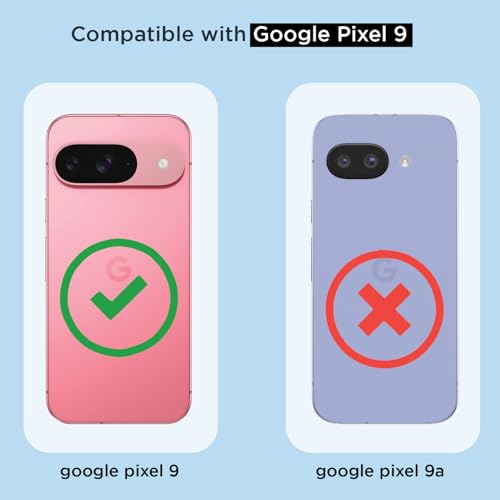 Image of Amazon Basics Back Cover for Google Pixel 9 5G / Pixel 10 /10 Pro 5G Mag-Safe Shockproof PC + TPU Protective Case Magnetic Support Bumper Case (Transparent Mag-Safe)
