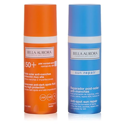 Bella Aurora Fluido Antimanchas SPF50 Y Reparador Solar - Set de 2 (Total 100 ml.)