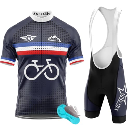 XRLQZH Maillot Cyclisme Homme Tenue,Vêtements Cyclisme Pro Homme Tenue Cycliste Manche Courte,Maillot Cyclisme Kits Homme Vêtements,Cyclisme Tenue d'été...