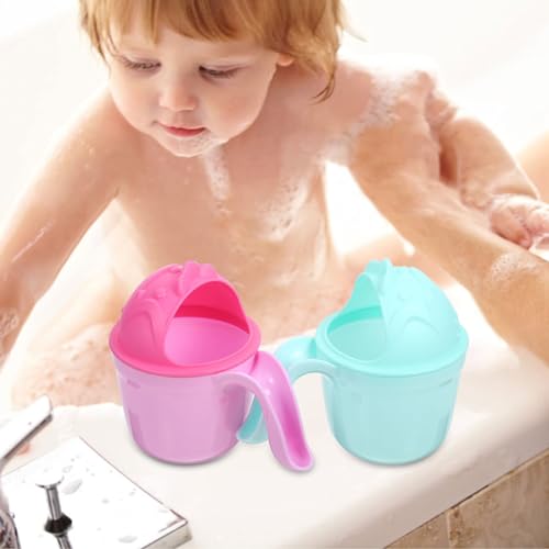 Abaodam Copo De Enxágue Para Bebê Enxágue Para Banho De Bebê 2 Peças Copo Para Lavar O Cabelo Enxágu